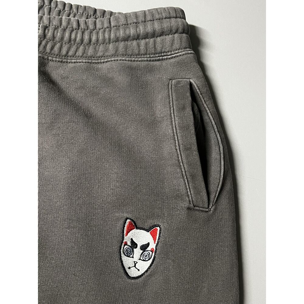 Hashira Studios Sweatpants Mens Small Gray Joggers Katana‎ Sword Graphic Patch - Picture 4 of 15
